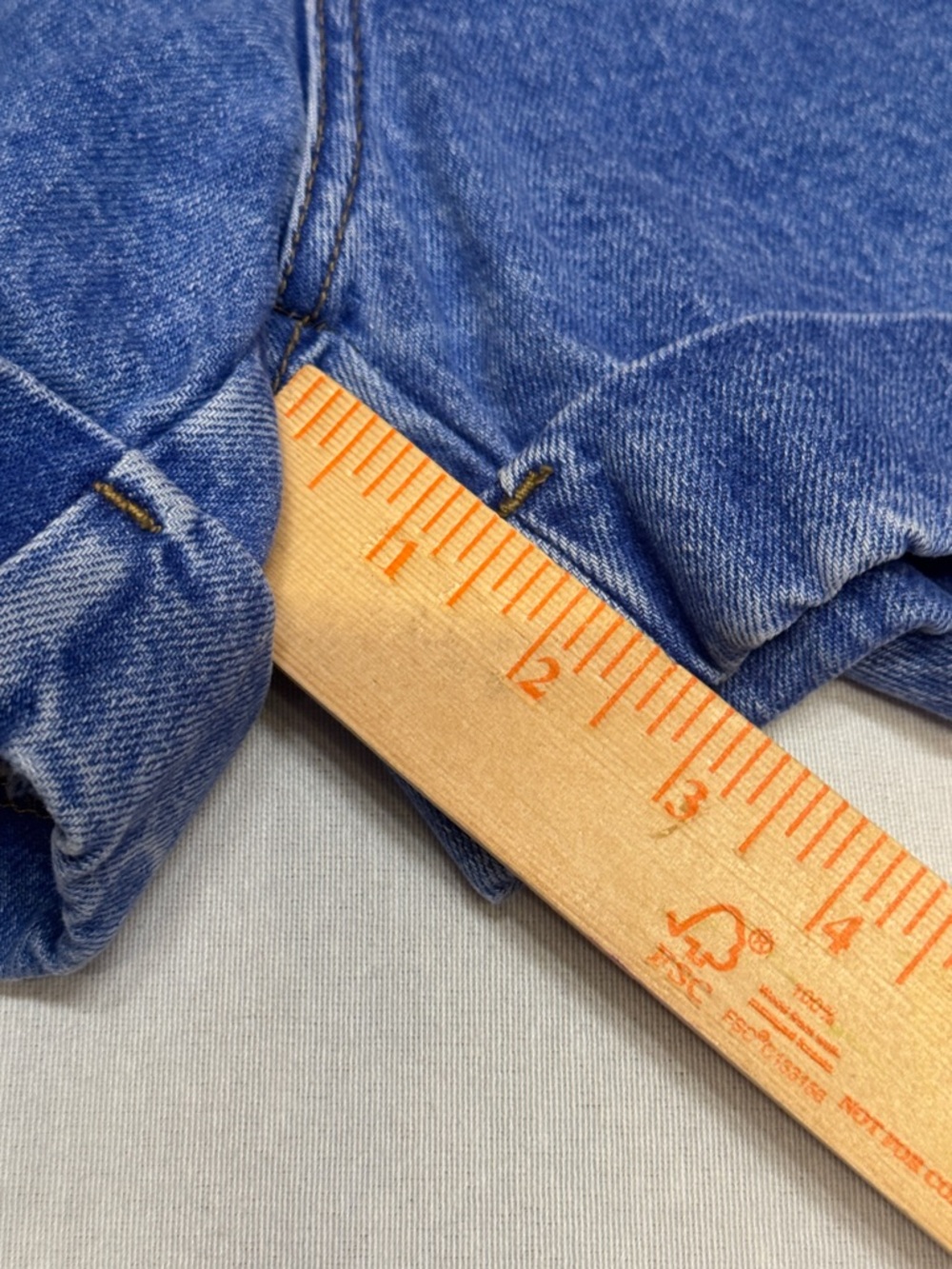 Vintage Anchor Blue Denim Shorts Womens Size 11 High Rise Cuffed Butter Mom Y2K - Picture 8 of 8